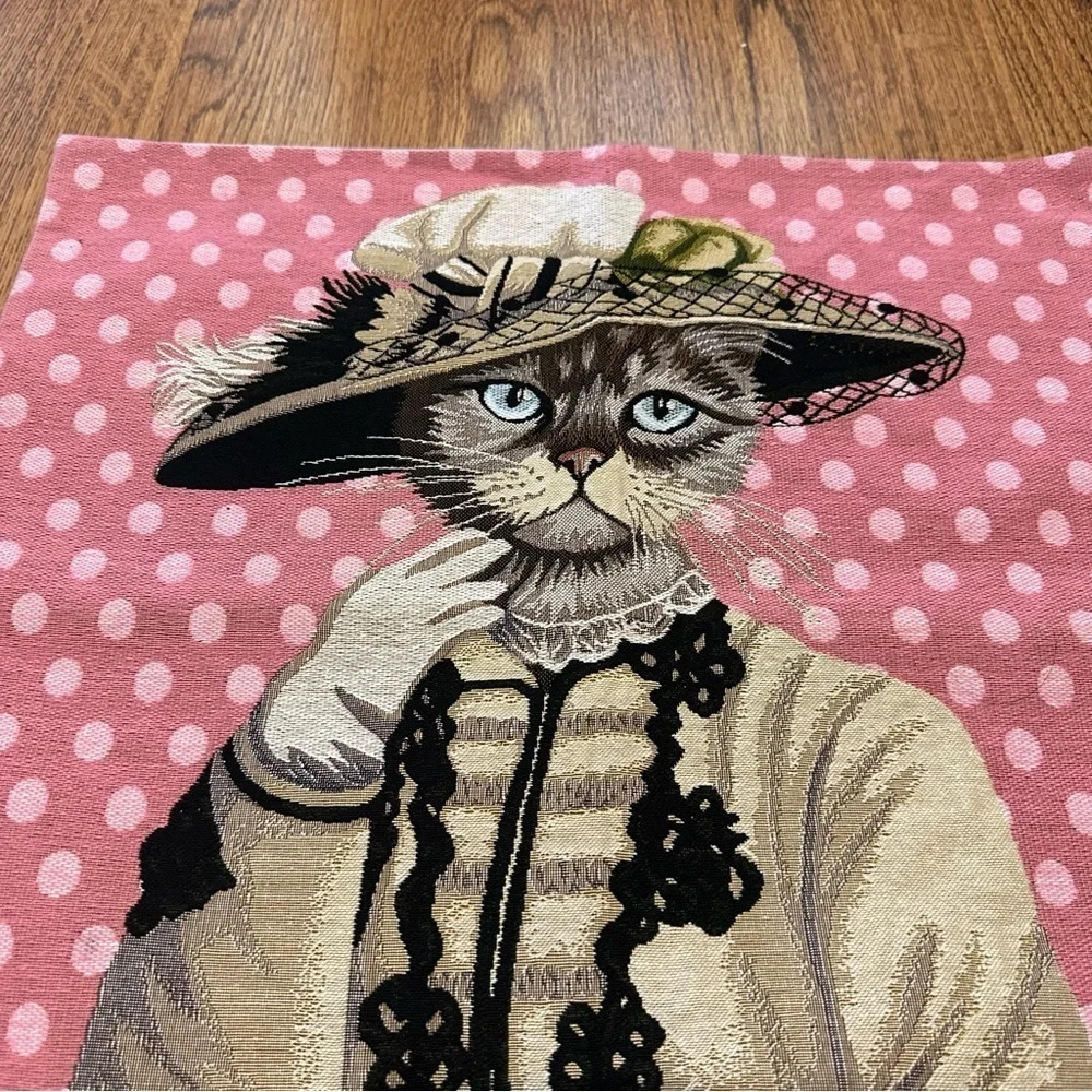 Tisserands des Flandres Fancy Cat Pillow Case NWT home decor